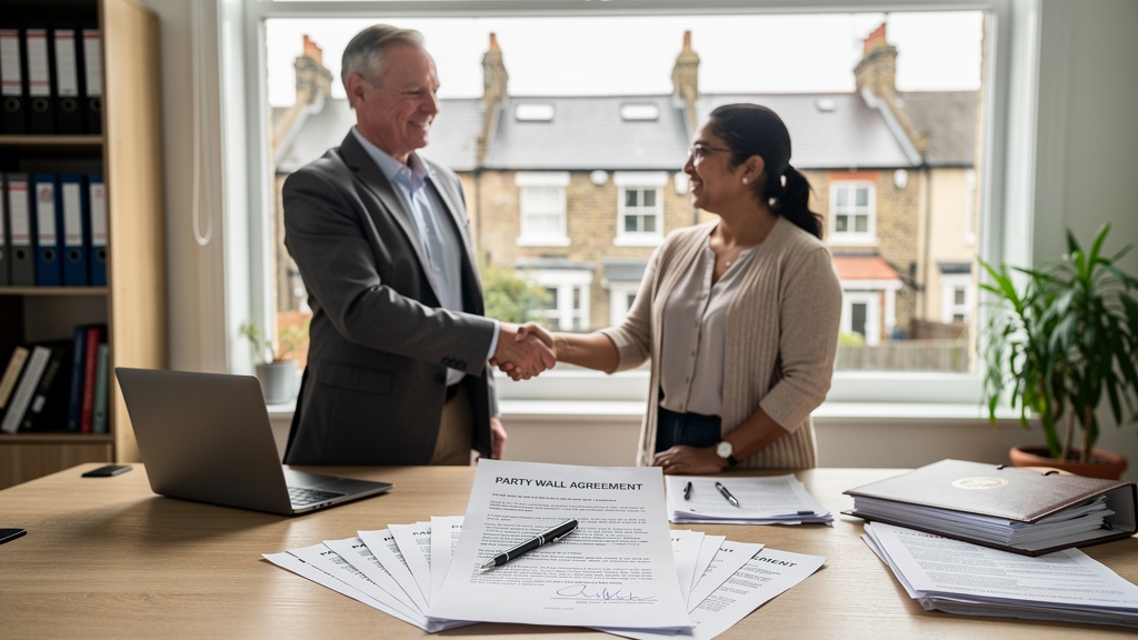 Party wall agreement between neighbours in Barnet, North London