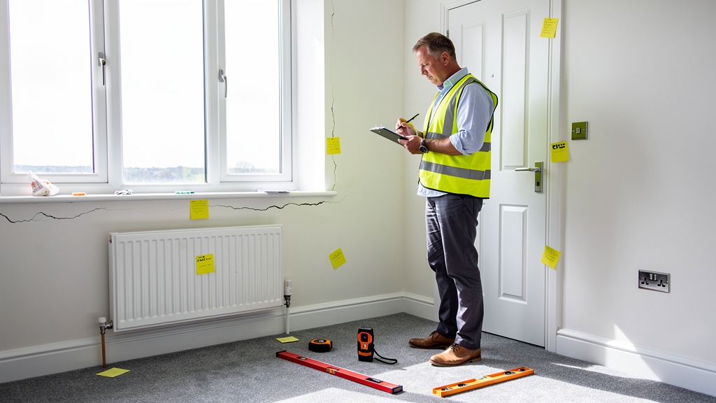 New build snagging survey checklist being inspected by Barnet Surveyors