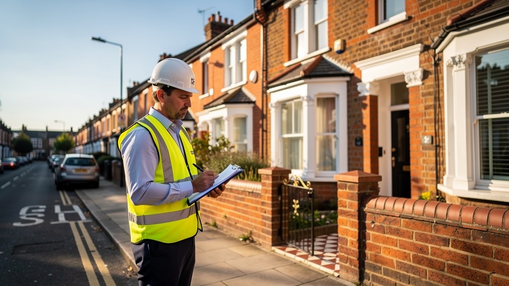 Barnet Surveyors team member conducting a professional property inspection in North London